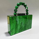 Pearl Acrylic Beaded Clutch Wristlet Wedding Bag_Cwab5858