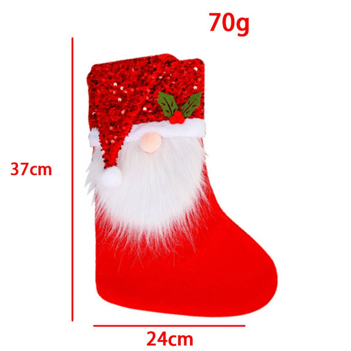 CREATIVE SEQUIN HAT CHRISTMAS STOCKING DECORATION_CWMS1438