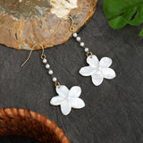 FASHIONABLE TEARDROP SHAPED SHELL METAL EARRINGS_CWMM4338