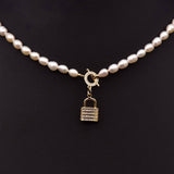 Versatile Design Zircon Temperament Pearl Necklace