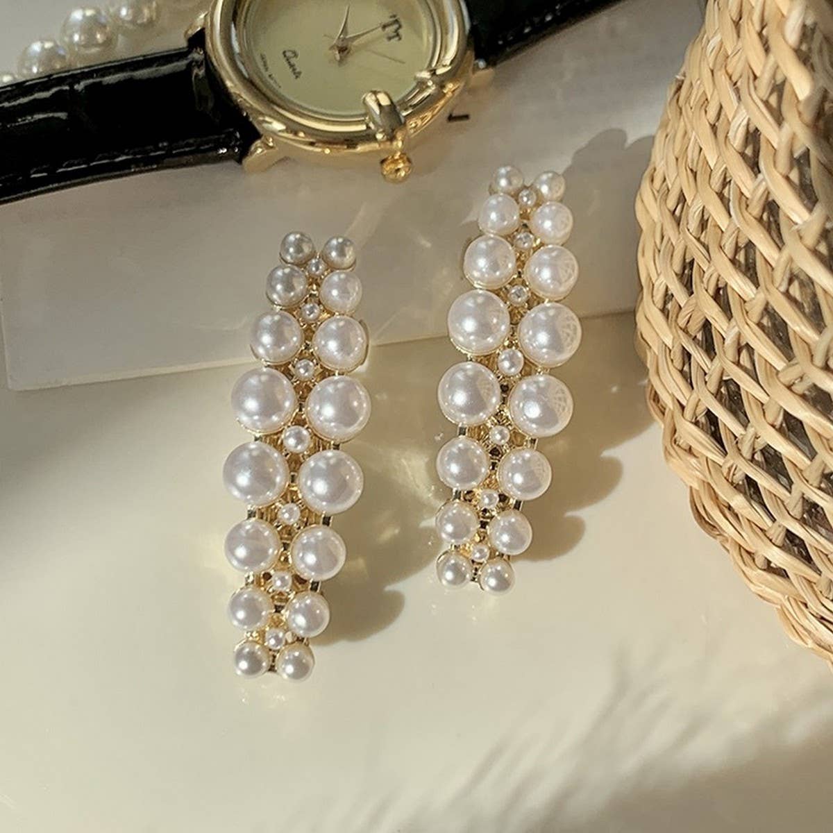 SIDE PEARL BANGS HAIRPIN FOREHEAD CLIP HEADDRESS_CWAHA4645