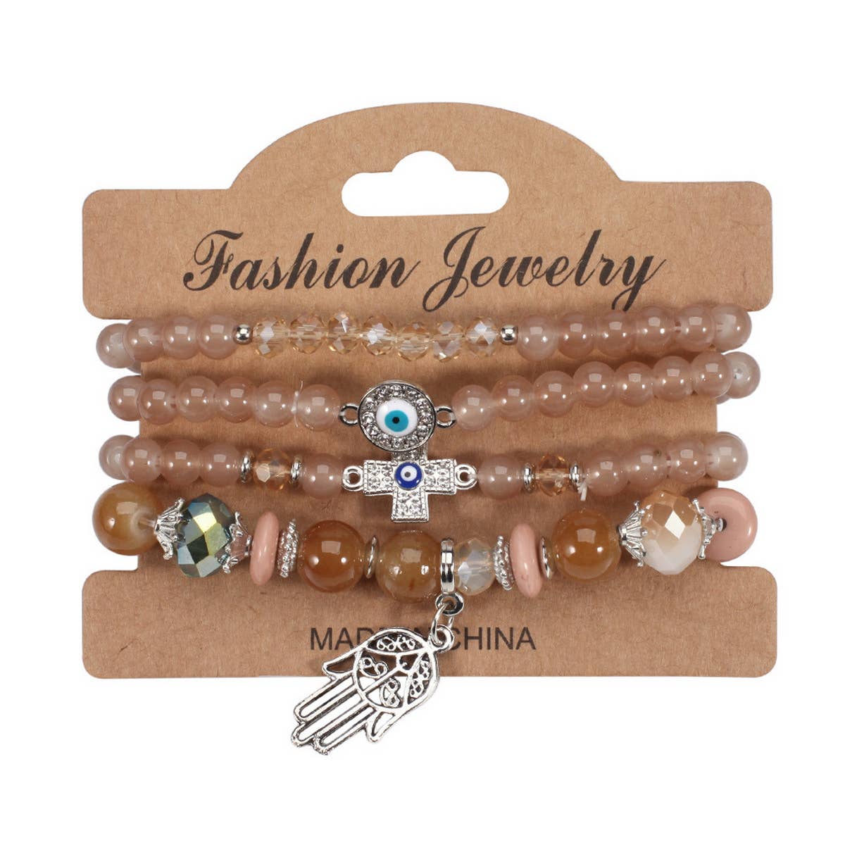 BOHEMIAN PALM EYES CROSS BRACELET_CWAJE2216