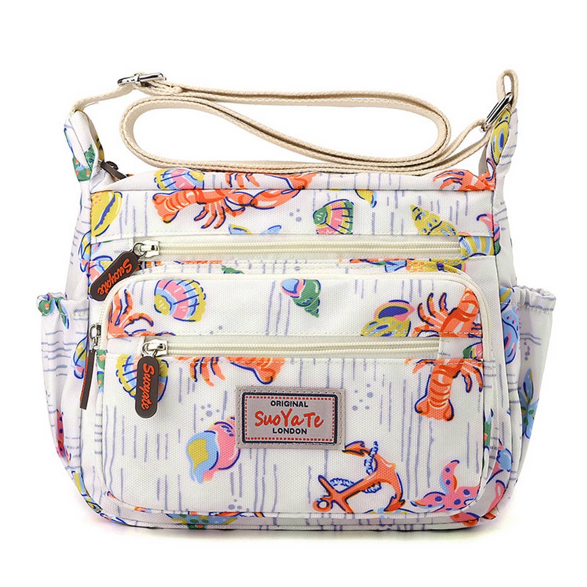 Printed Large Capacity Nylonshoulder Crossbody Bag_Cwasc1788