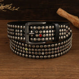 FASHIONABLE RIVET MUSHROOM STUD DIAMOND BELT_CWMM3939