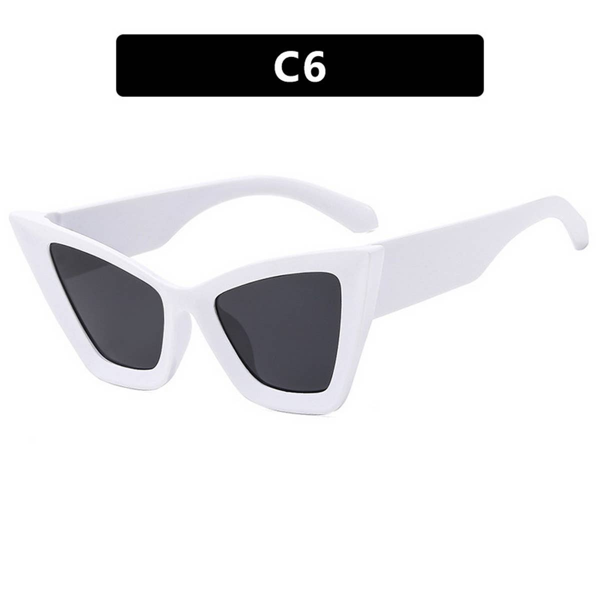 Uv Protection Large Frame Cat Eye Sunglasses_Cwasg0314