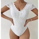 SOLID COLOR LACE SEE THROUGH DEEP VBACKLESSJUMPSUIT_CWMM4629