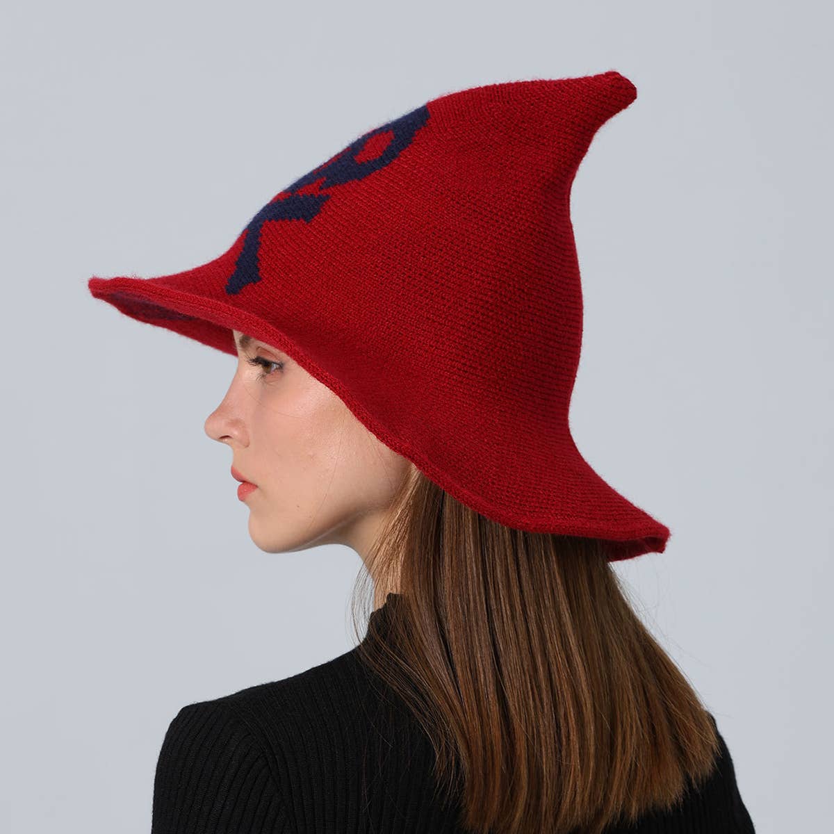 Cwah4090_New Skull Magic Props Halloween Wizard Hat