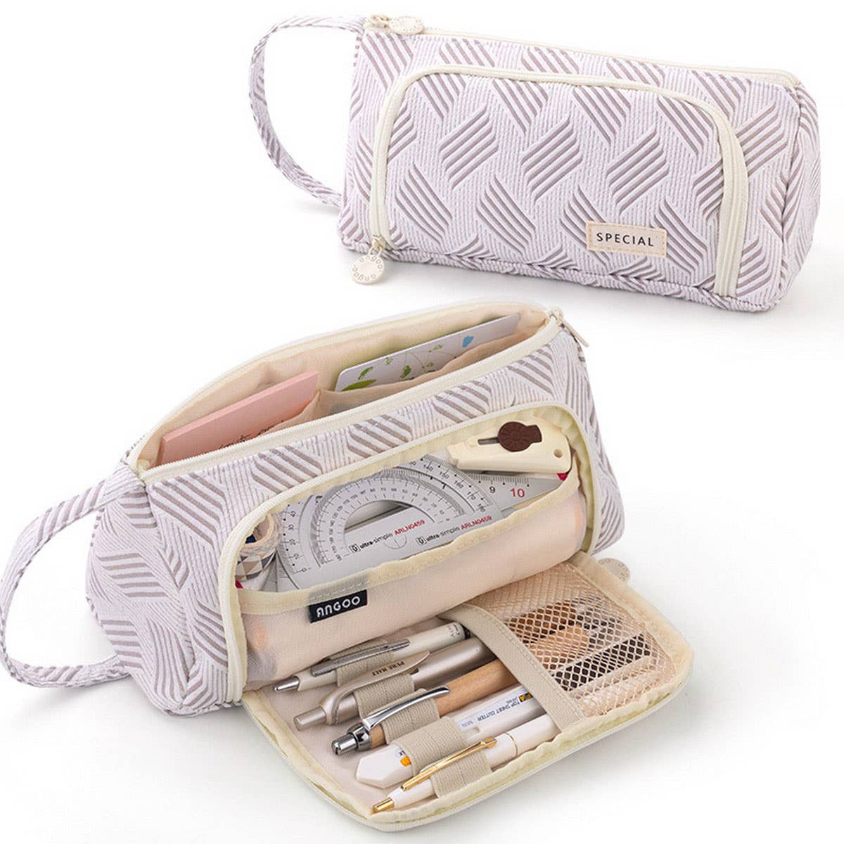 SIMPLE LARGE CAPACITY WINDOW PENCIL CASE_CWMM1982