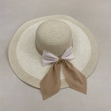 SUMMER OUTDOOR BOW SUN PROTECTION STRAW HAT_CWAH3565
