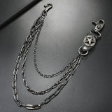 HIP HOP FIVE POINTED STAR THREE LAYER JEANS CHAIN_CWMM4869