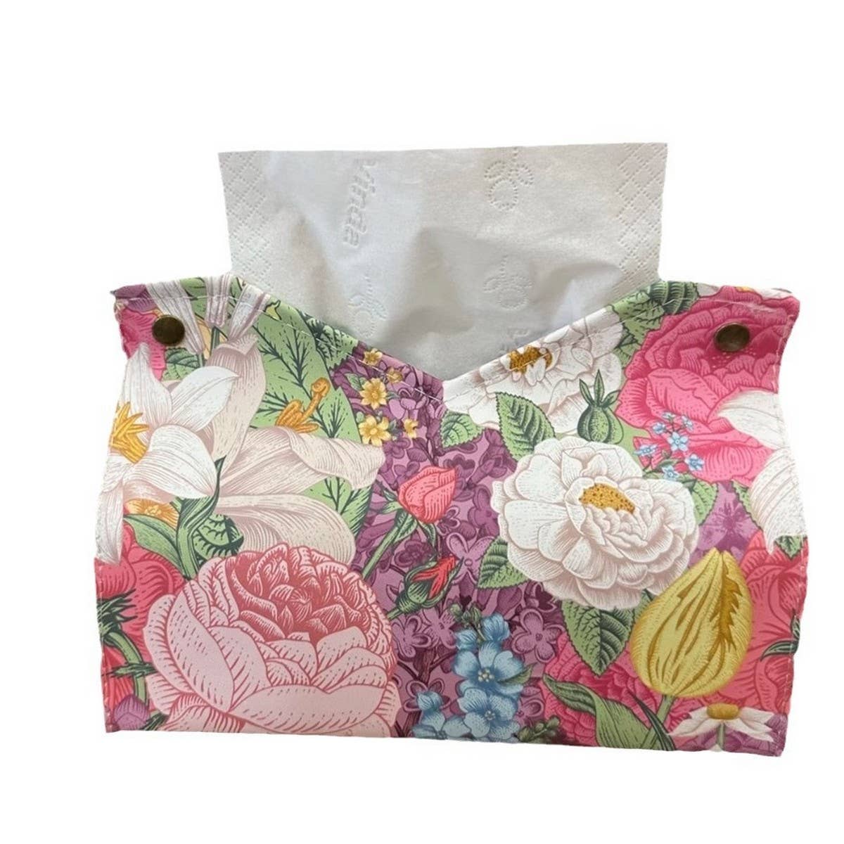 CREATIVE OIL PAINTING FLOWER LEATHER TISSUE BOX_CWMM2242