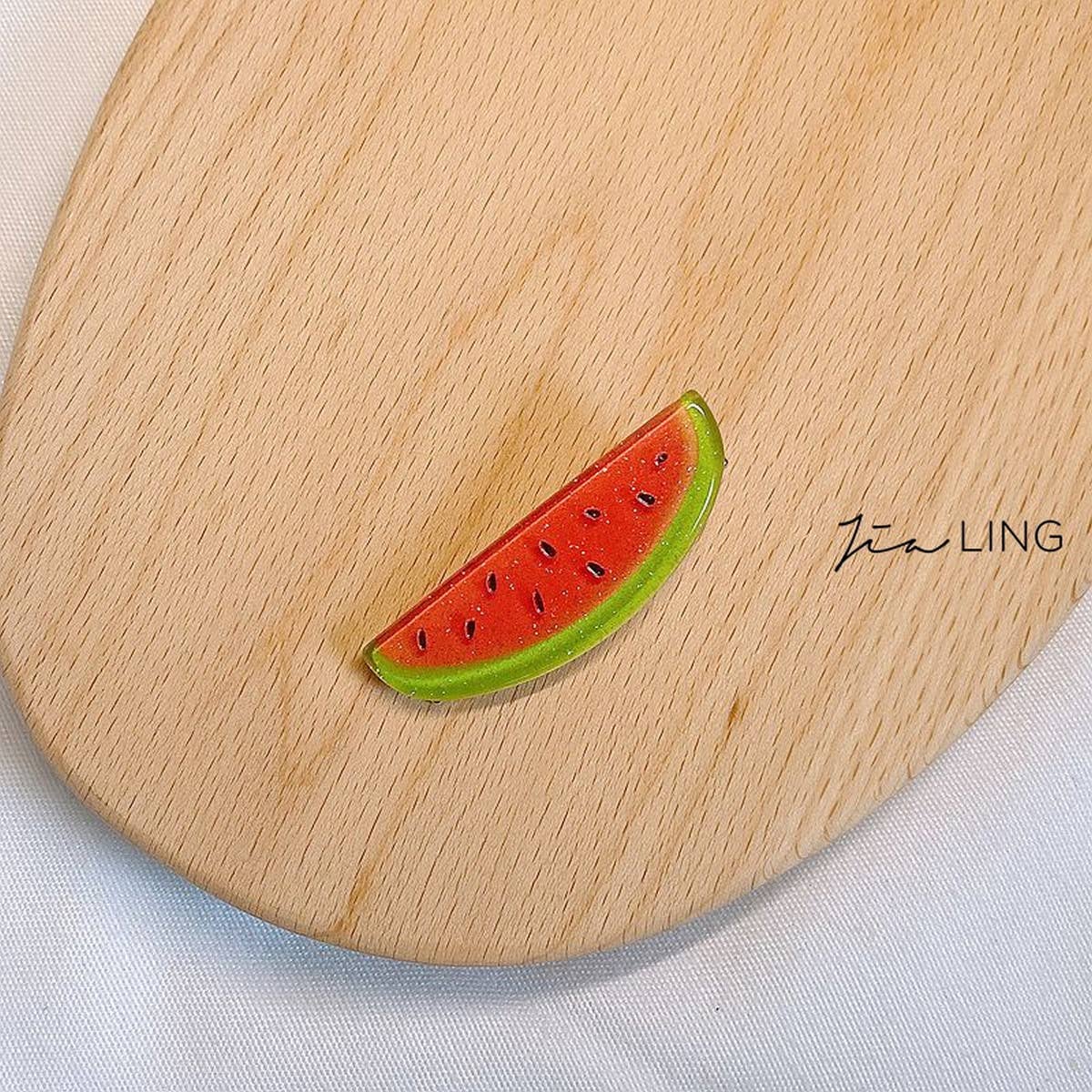 CHILDRENS WATERMELON CARROT HAIR CLIP_CWAHA1835