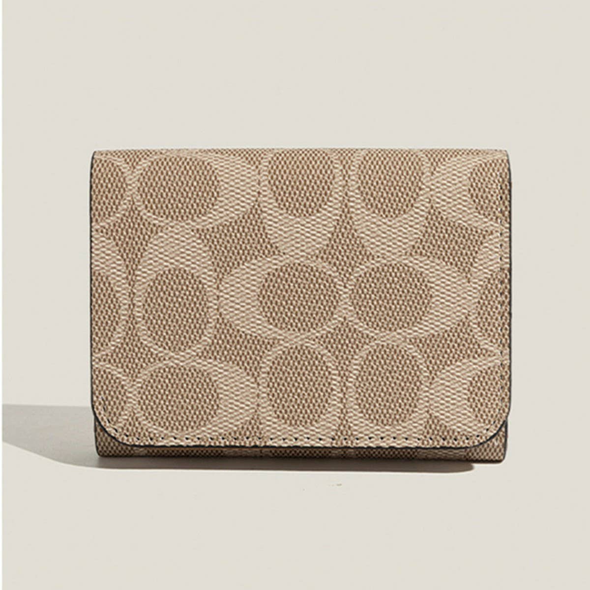 New Vintage Geometric Letter Mini 3-Fold Wallet_Cwab06269