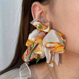 BOHO FABRIC PRINT HANDMADE ARTISTIC EARRINGS_CWMM6178