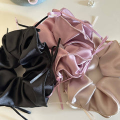 FRENCH RIBBON BOW COLLAR HAIR SCRUNCHIES_CWAHA2273