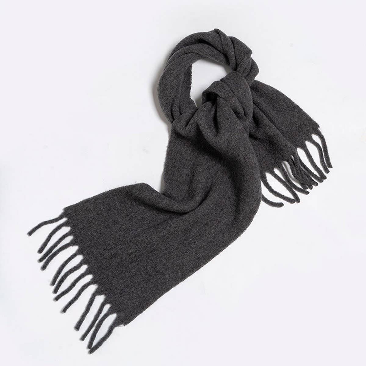 SOFT WOOL BLEND SCARF UNISEX WINTER SOLID WRAP_CWASC2349