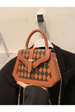 Plaid Boxhandlecross Chain Small Bag_Cwab0528