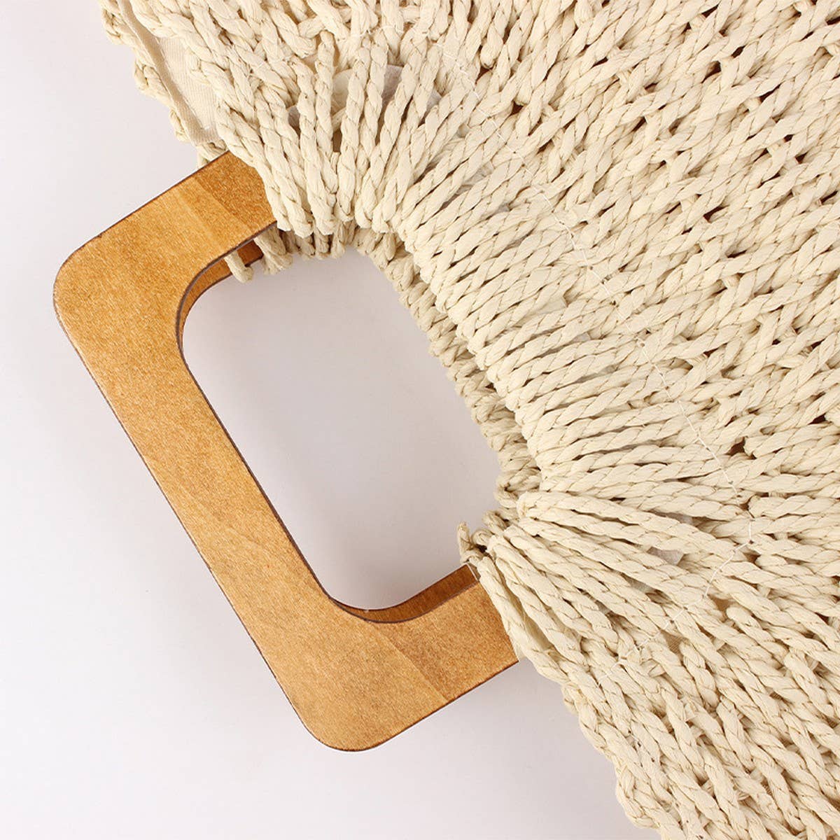 Wooden Hand Casual Simple Paper Ropeven Bag_Cwab4709
