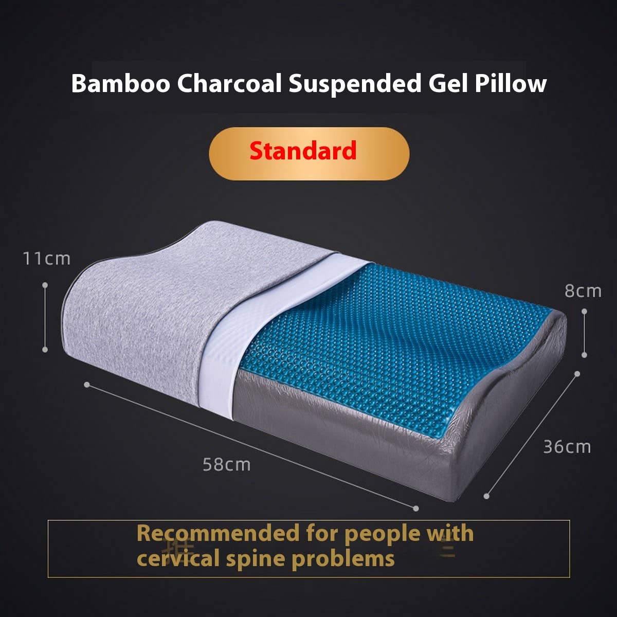 COOLING GEL MEMORY FOAM PILLOW SLOW REBOUND_CWMM8082