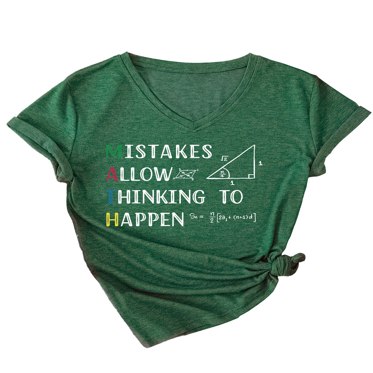 Wome V-Neck Graphic Tee Summ Casual Fit_Cwtts1487