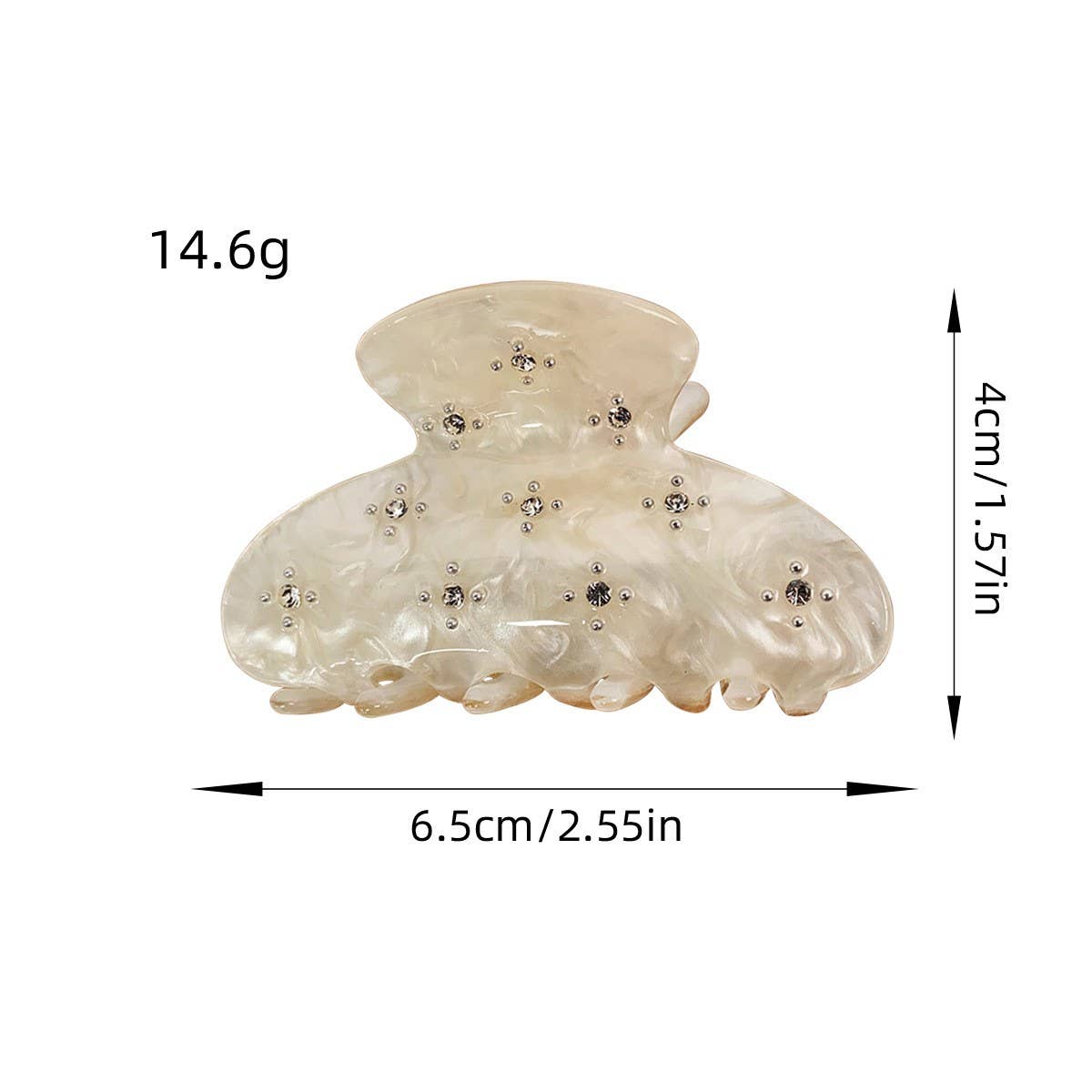 RHINESTONE ACRYLIC HAIR CLAW 6 5CM CHIC CLIP_CWAHA1485