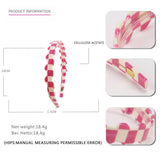 Wavy Acetate Check Headband Hairpin