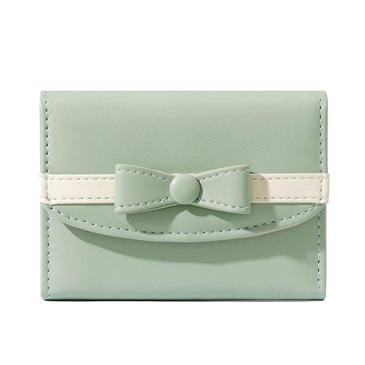 Square Large Capacity Bow Decorative Wallet_Cwab1629