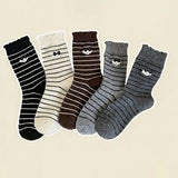 Cute Puppy Wool Slouchy Crew Socks Ins_Cwms03361