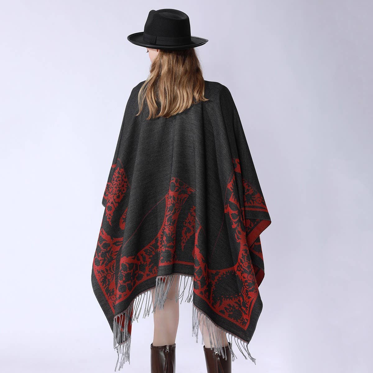 ALL MATCH WARM TASSEL CAPE TRAVEL SHAWL_CWMM2096