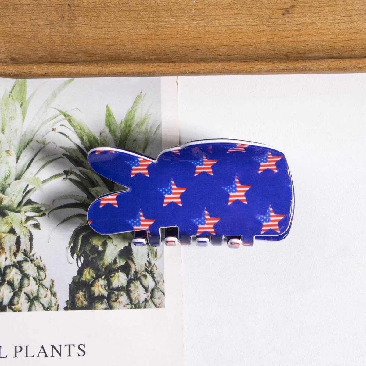 Usa Flag Hair Claw, Creative Patriotic Back Clip_Cwaha1265