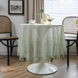 FOREST STYLE PASTORAL CROCHET COVER DINING TABLE_CWMM0965