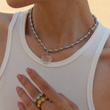 GIRLY SIMPLE TRANSPARENT LOVE NECKLACE_CWAJE1362