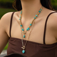 PUNK ALLOY MULTI LAYER CLAVICLE CHAIN NECKLACE_CWMM3149