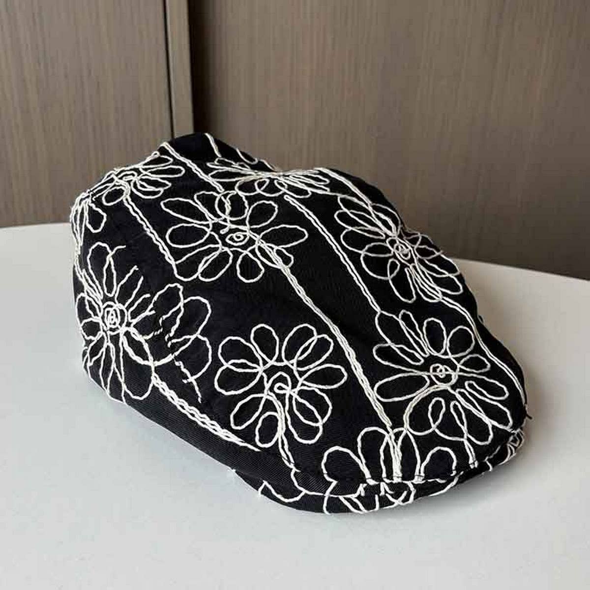 Vintage Flower Embroidered Front Cap_Cwab2903