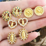 RETRO VIRGIN MARY EARRINGS_CWAJE0975