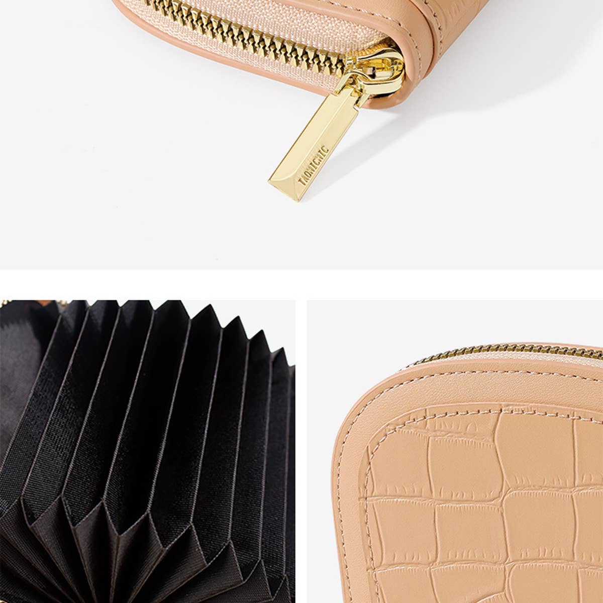 Large Capacity Multi Slot Zippered Wallet Card Bag_Cwab1621