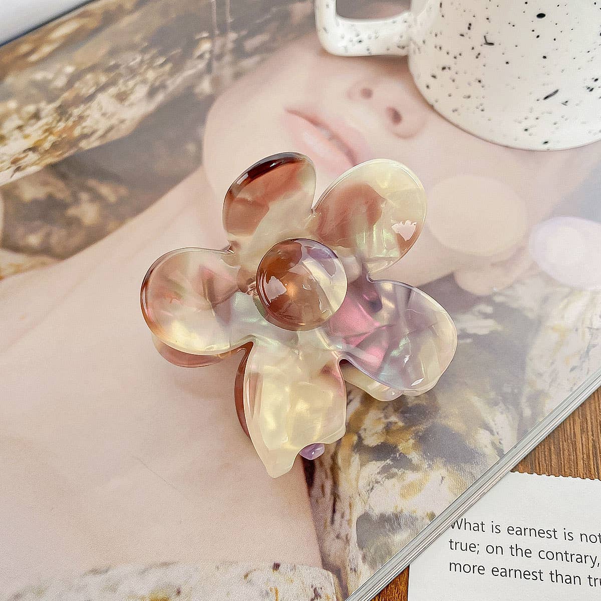 2 7 FLOWER TORTOISE SHELL HAIR CLAW CLIPS_CWAHA0383