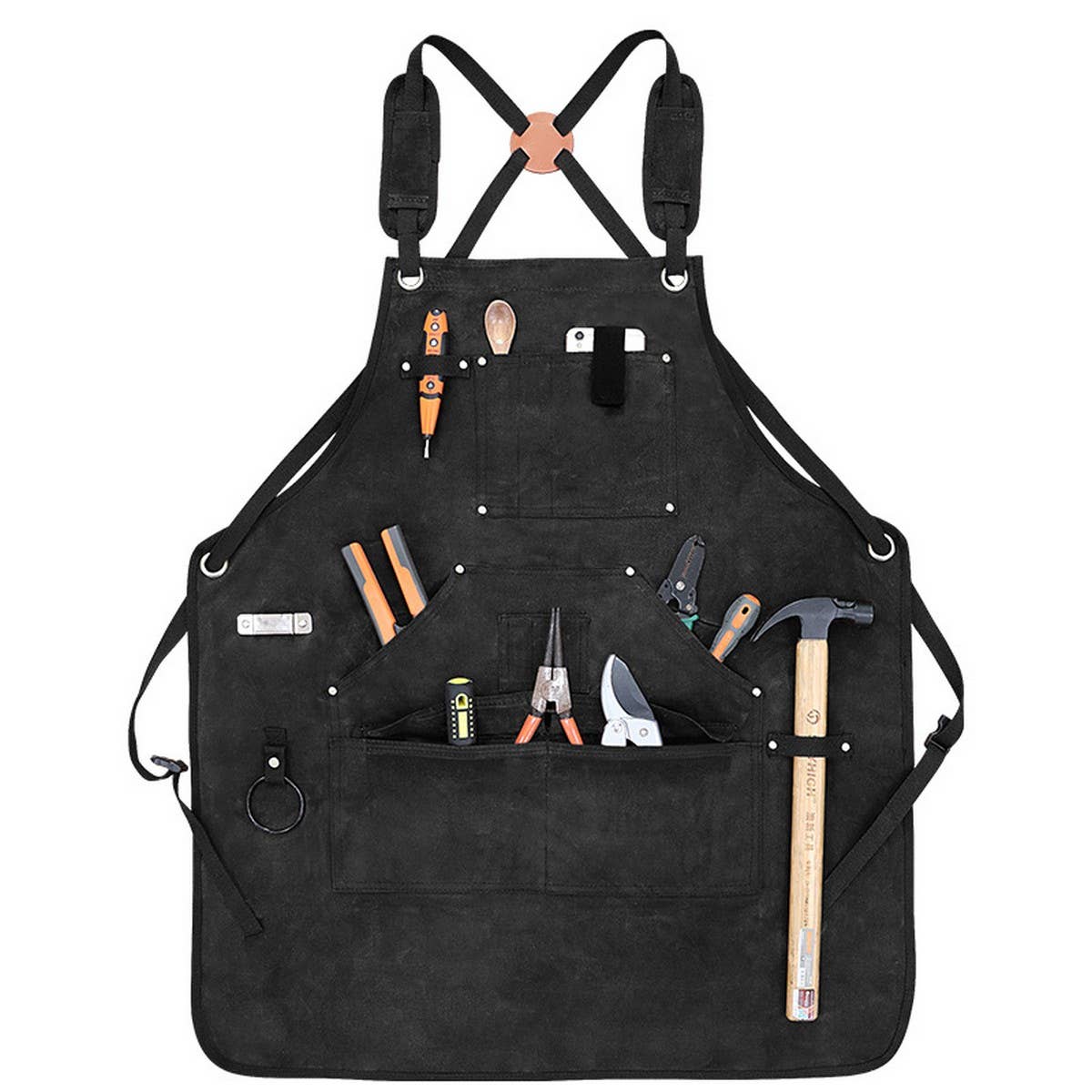 Cwmm1819_Canvas Apron Multi-Functional Work Apron