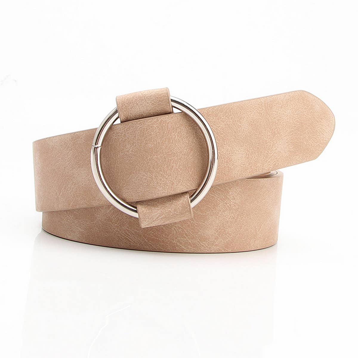 Cwabe0942_Round Buckle Needle-Free Freely Adjustable Belt