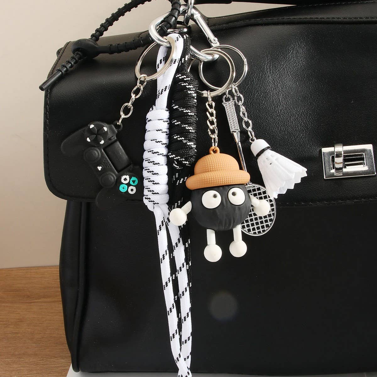 CUTE MINI COAL BALL PVC KEYCHAIN CHARM_CWMM7735