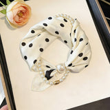 Ivory Pearl Magnetic Skinny Neck Scarf_Cwasc03933