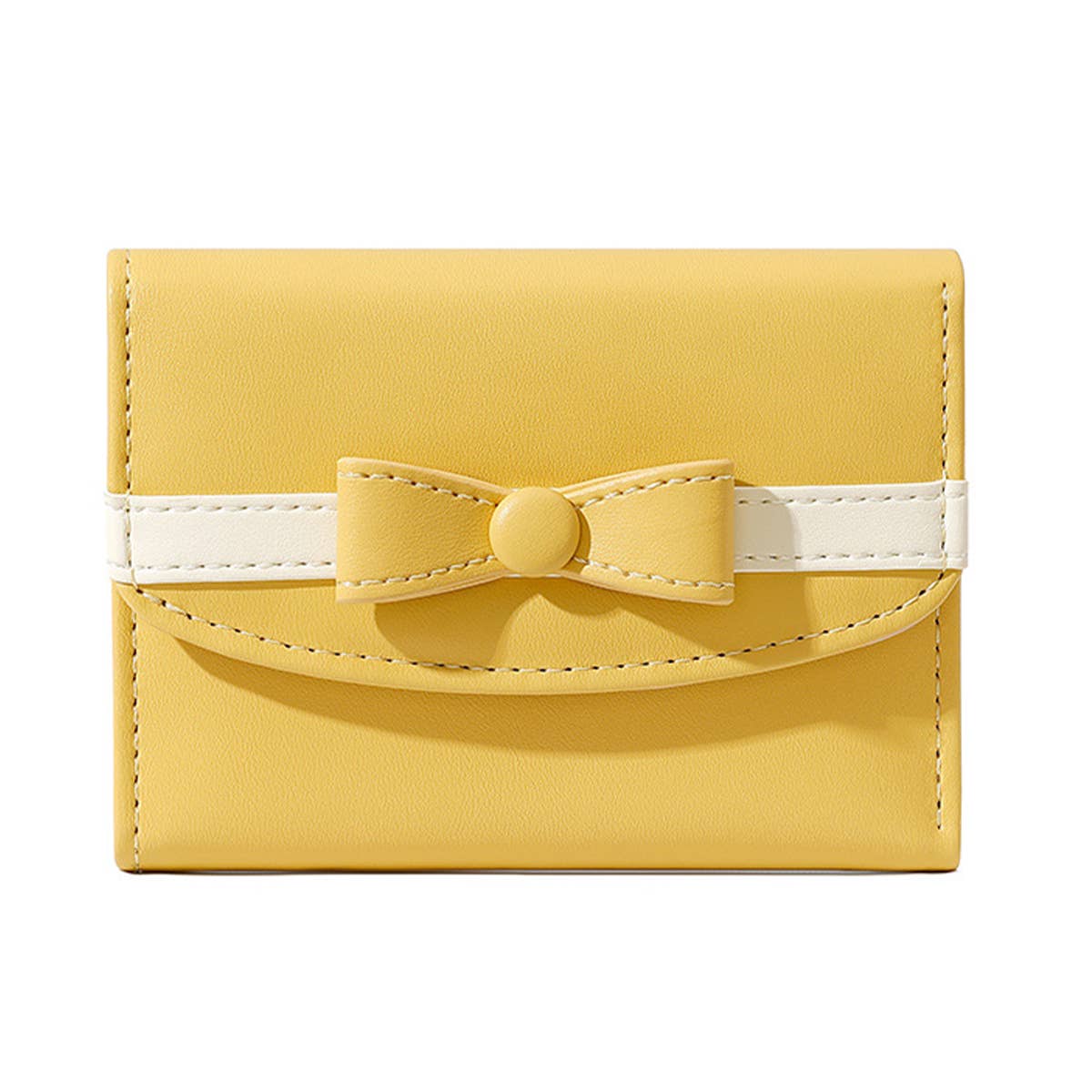 Square Large Capacity Bow Decorative Wallet_Cwab1629