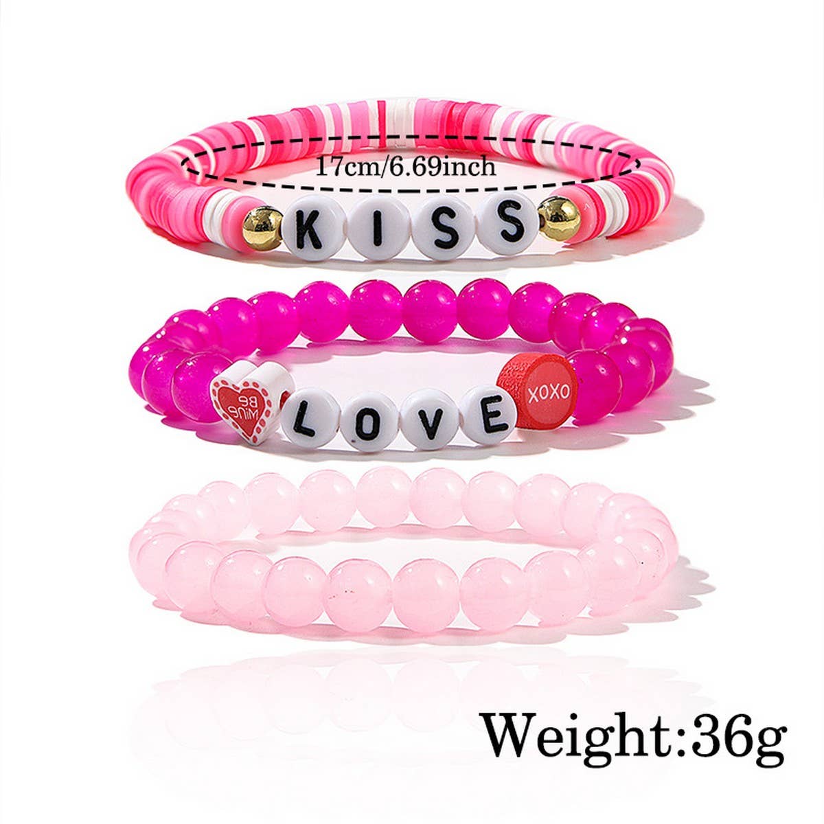 LOVE LOVE LOVE FRIENDSHIP GIFT HANDMADE BRACELET_CWMM3510