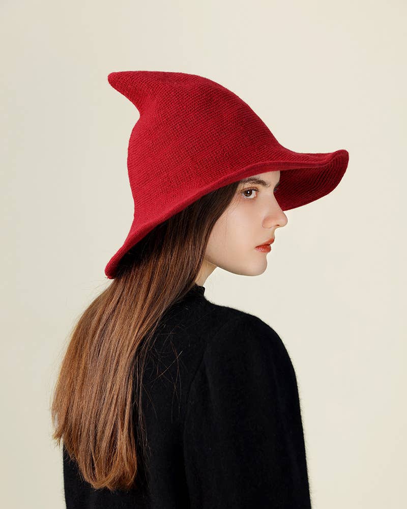 Halloween Character Wool Wizard Hat With Big Brim