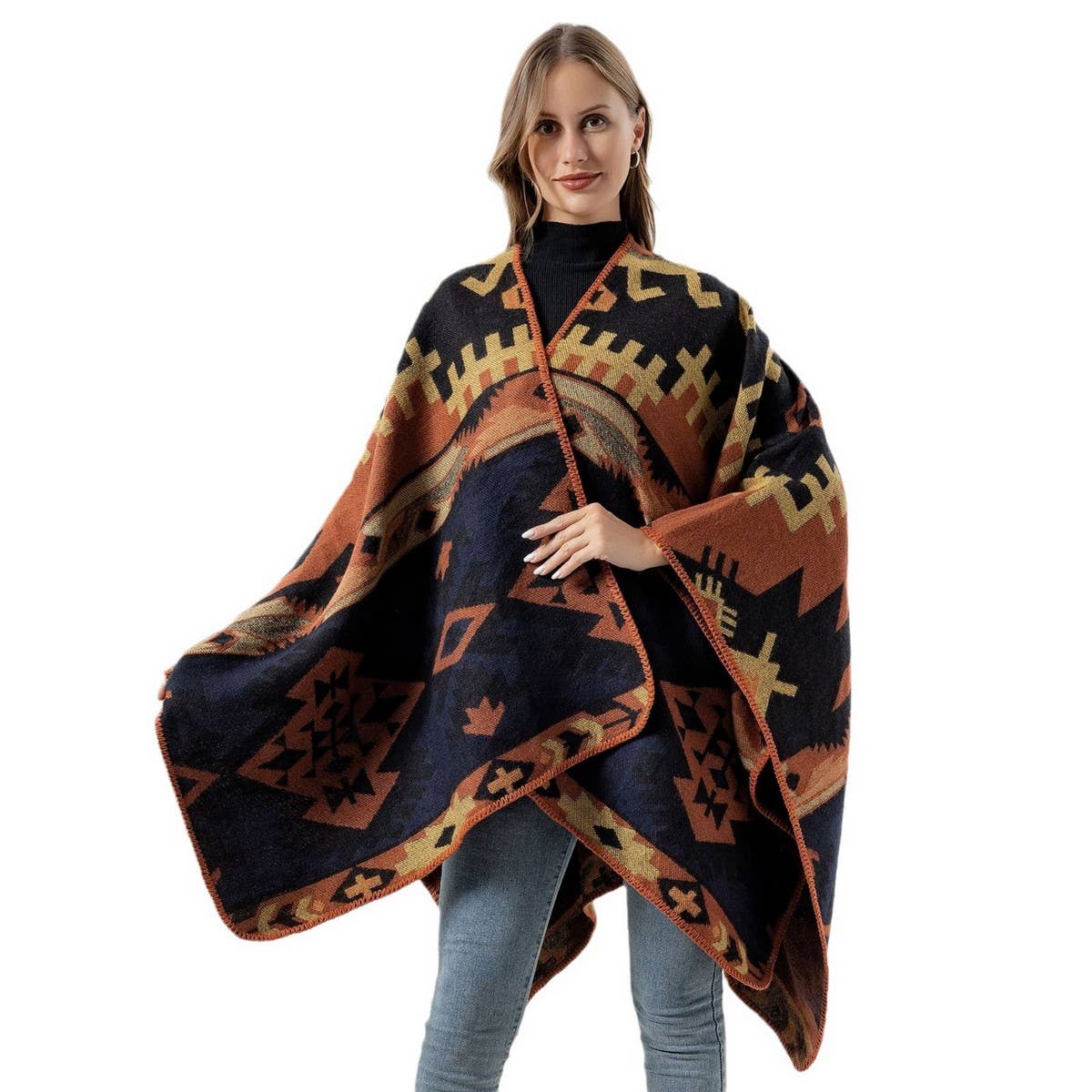 OUTER CAPE THICKENED CASHMERE CAPE WARM SCARF_CWASC2180