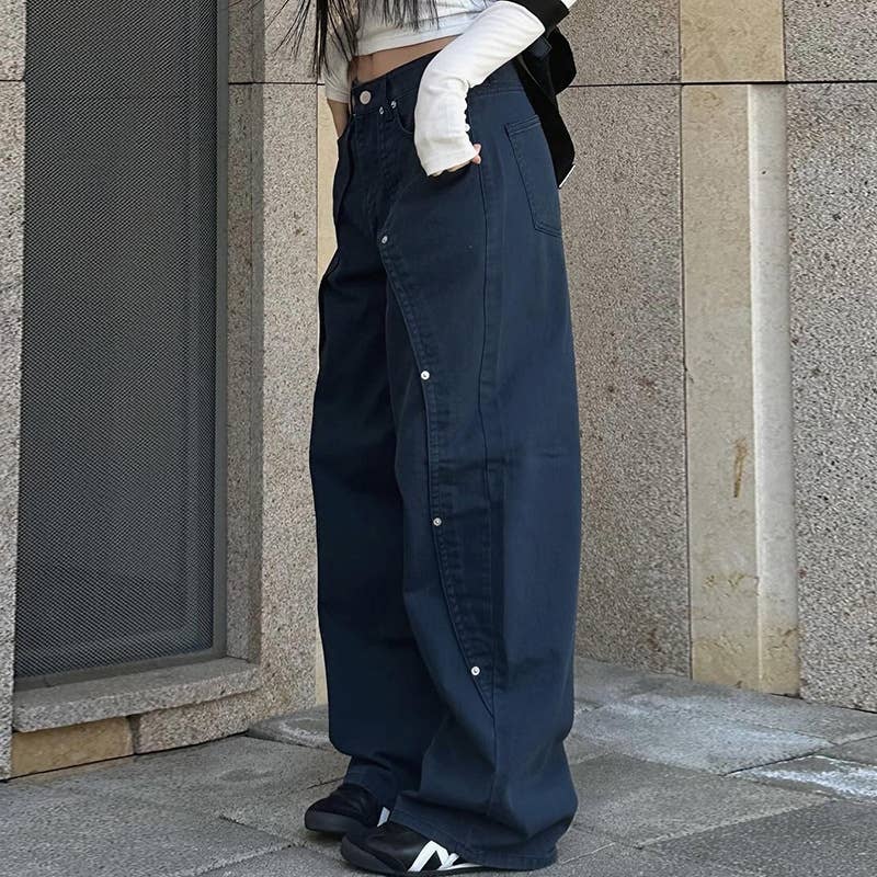 Street Smart Baggy Wide-Leg Pants Cargo Pants