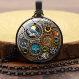 STEAMPUNK MECHANICAL TIME GEM NECKLACE JEWELRY_CWAJE0699