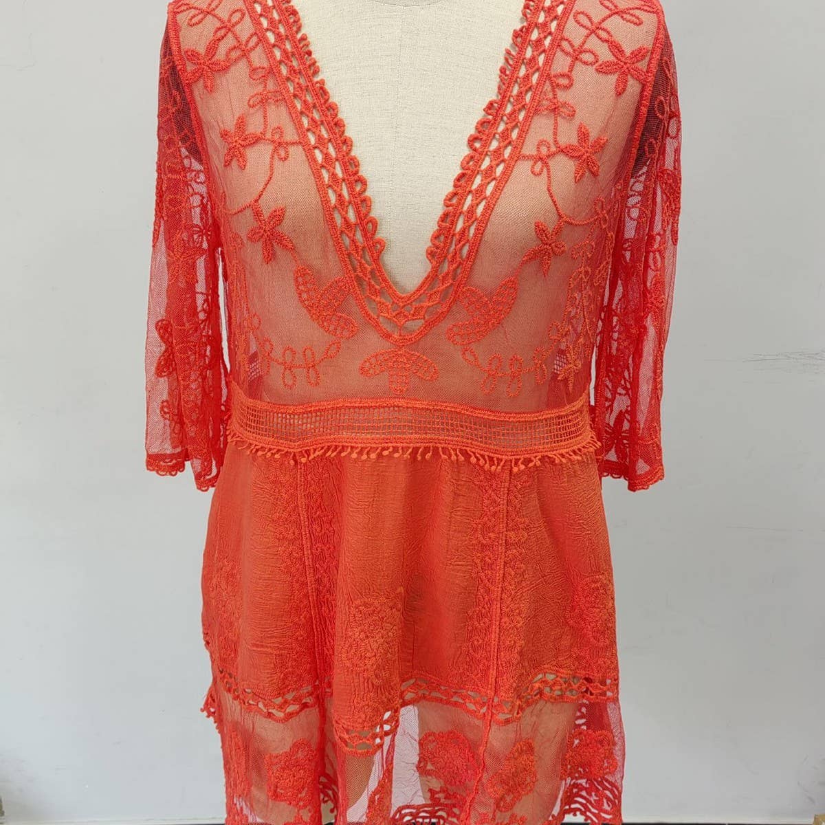 LACE BIKINI SWIMSUIT BEACH COVERUP WOMEN_CWMW0676