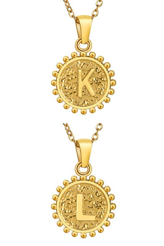 ROUND ALPHABET INITIAL PENDANT NECKLACE_CWAJE107