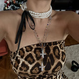 NEW FASHION BOW BEADED CLAVICLE NECKLACE_CWMM3142